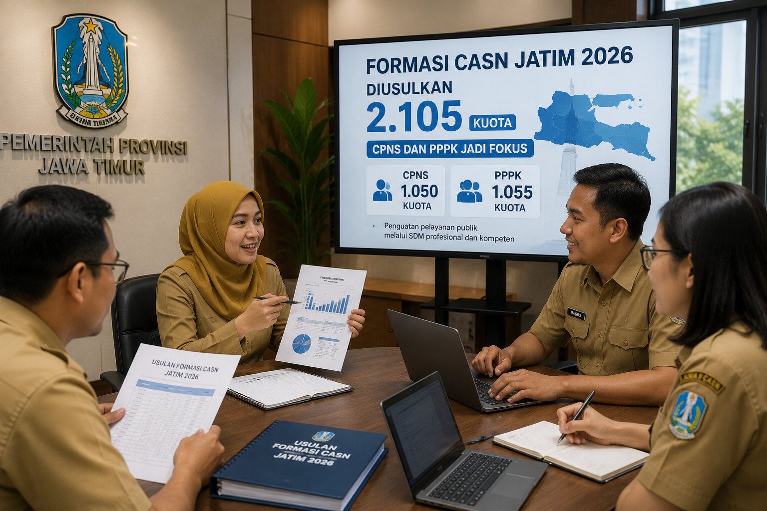 Formasi CASN Jatim 2026 Diusulkan 2.105 Kuota, Ini Rinciannya